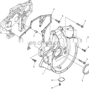 DIESEL ENGINE PARTS DB58 BOLT M8X16 06.01923-3111 FIT FOR WHEEL EXCAVATOR DH210W-7S thumbnail-1