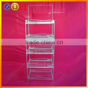 5 Layers Wire Supermarket Display Rack With Logo thumbnail-1