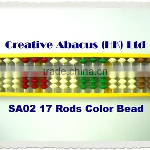 17 Rods Color Bead Plastic Abacus Soroban thumbnail-1