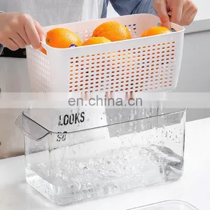 Amazon Hot Fridge Organizers Set Storage Clear Box Bins Bpa Free PET Plastic Food Container Kitchen Storage Organizer With Lid thumbnail-2