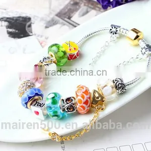 PDR096 2015 Top Seller Bracelet Fashion European Bead Bracelet Heart You Fashion Bead Bracelet thumbnail-5
