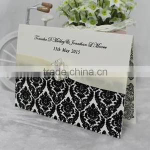 Customized Nice Particular DIY Brooch Card Elegant Wedding Invitations thumbnail-3