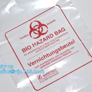 Biohazard Treatment Bags, Sterilized Bags, Disposal Bags, Waste Sacks, Hazardous Waste Bag With Ties thumbnail-5
