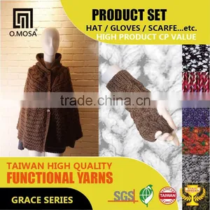 OM3246 3G OEM Wholesale Women Dresses Alpaca Cross Cable City Knit Cape thumbnail-5