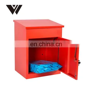 Top Access Door Safe And Secure Large Capacity Galvanized Steel Wall Mounted Locking Vertical Parcel Dropbox Mailbox thumbnail-1