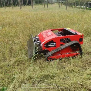 Robot Lawn Mower for Hills, China Remote Controlled Grass Cutter Price, Tracked Robot Mower for Sale thumbnail-5