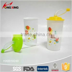 Hot Sale Kids Plastic Cup With Straw thumbnail-3
