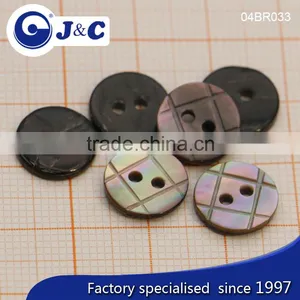 J&C Brown MOP Shell Buttons,pearl Shell Buttons for Fashion Shirt.BR033, BR037 thumbnail-2