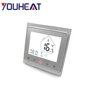 Fashionable Design Intelligent Touch Screen Adjustable Temperature Control Smart Thermostat for Floor Heating thumbnail-1