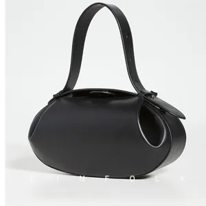 Women Bag New Circular PU Vintage Solid Hasp Soft Luxury Designer Bags Shoulder Bag Handbag Pures And Bags Crossbody thumbnail-2