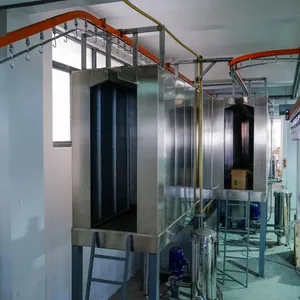 PLC Controlled Automatic Small Metal Workpiece Powder Coating Line With 380V Power Supply thumbnail-1