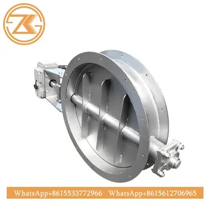 Pneumatic Square Round Ventilation Damper Industrial Flue Gas Butterfly Valve For Air Purification Equipment thumbnail-2