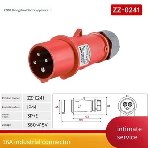 Zhongzhao Industrial Plug, Aviation Socket Connector, Waterproof Three-phase 380v High-power Male-female Docking, 3-pin 16a thumbnail-1