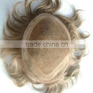 High Quality Silky Soft Remy Hair Lace Top Toupee thumbnail-1
