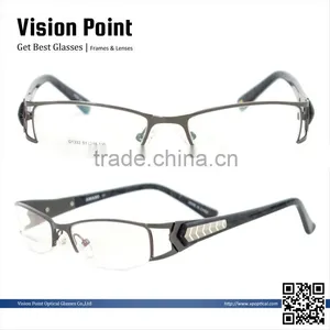 Half-rim Metal High Class Fashion Cheap Plastic Glasses Frames Spectacles Glasses Frames thumbnail-1