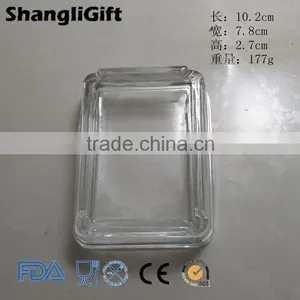 Hotsale Transparent Rectangle Glass Soap Box/ Soap Dish Bathroom Accessories thumbnail-1