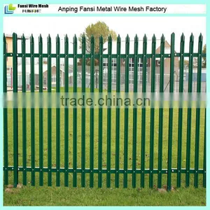 RAL 6005 Green Powder Coating Palisade Security Fencing thumbnail-1