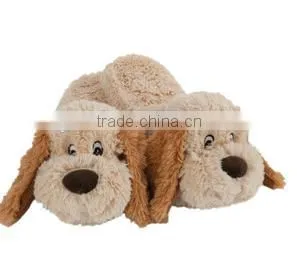 Dog Head Plush Slippers/winter Bedroom Animal Shoes/plush Dog Slippers for Kids thumbnail-1