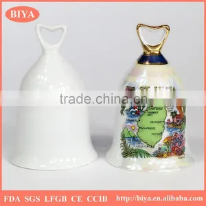 Promotional Ceramic Desk Bell Dinner Bell Coated Colorful Pearl Glazed for Souvenir and Decoration Used or Christmas Custom thumbnail-3