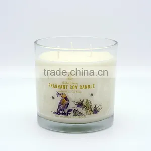 4 Wicks Scented Candle in Glass Jar With Metal Lid Supplier's Choice thumbnail-3