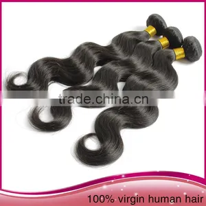 Best Selling 7Q Quality Brazilian Human Hair, Natural Color Body Wave Hair Weaving thumbnail-5