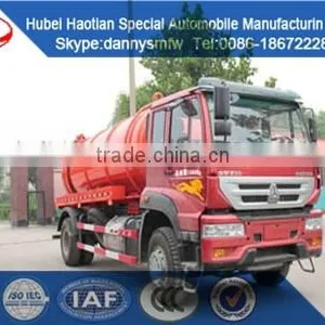 SINOTRUK Sewage Suction Tanker Truck Fecal Tank Transport Truck for Sale High Presure Cleaning thumbnail-1