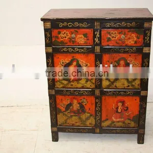 Tibet Hand Painted Cabinet thumbnail-1