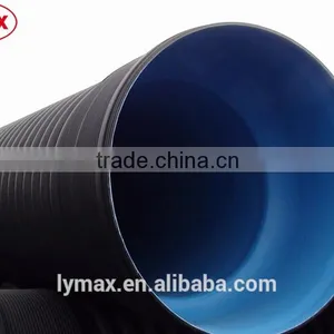 Large Diameter HDPE Corrugated Pipe/Plastic Corrugated Drain Pipe From China thumbnail-1