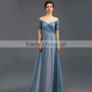 Women's Brides Maid Dress in Blue, Black, Maroon thumbnail-1