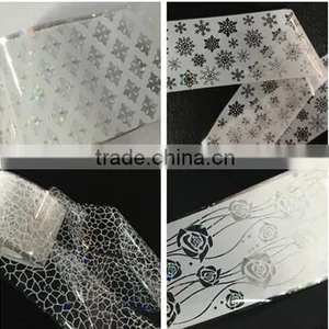 16Styles White Lace Glitter Nail Foil Sticker Wholesale thumbnail-6