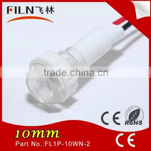HIGH BRIGHTNESS 10MM Plastic White 12V Led Indication Lamp With Wire thumbnail-1