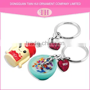 Multi-color Various Shape Resin Material Handmade Key Chain Metal thumbnail-1