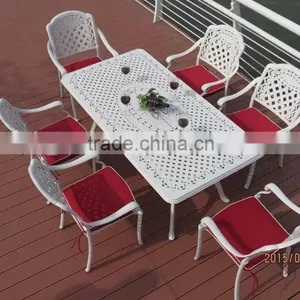 Wrought Iron Garden Dining Table Chair Furniture Set thumbnail-2