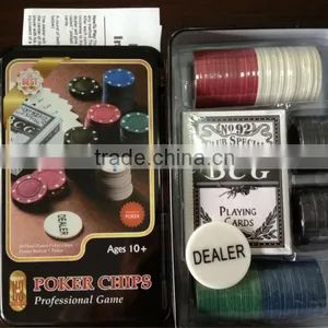 Poker Chips in Inside White Tin Box/ NO Window thumbnail-4