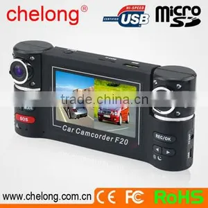 AC 2.7 Inch Dual Camera Car Dvr Recorder +G-sensor Support 720p Dual Lens Car Dvr thumbnail-1