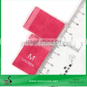Sinicline Weaving Technics Damask Red Size Label for Garment thumbnail-1