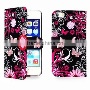 Wholesale Hot Selling Leather Flip Wallet Mobile Phone Case Cover for Iphone SE thumbnail-2