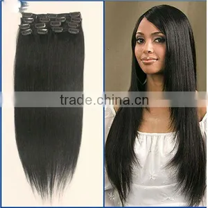 Wholesale Virgin Brazilian Clip in Hair Extensions Virgin Hair Made in China thumbnail-2