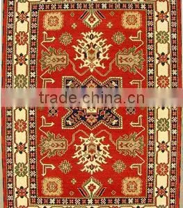 5 Rust Cream Kazak Carpets Made With Fine Hand Spun Wool thumbnail-1