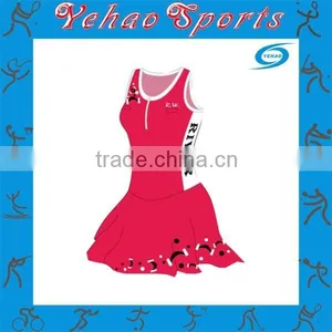 High Quality Sublimation Custom Cheap Netball Dress Online thumbnail-1
