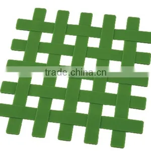 175x175x3.2mm Weave Shape Anti-dust Silicone Coaster Trivet thumbnail-1