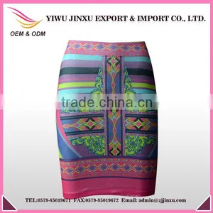 Short Pencil Skirt With Flower Print Fashion Women Tight Skirt thumbnail-1