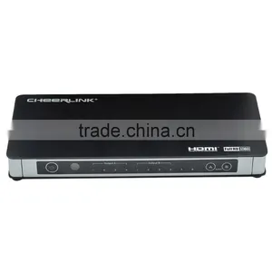 CHEERLNIK HDMI True Matrix 4-in 2-out Full 1080p Supported 3D V1.3 HDMI Matrix 4*2 w/ Remote Control - Black thumbnail-1