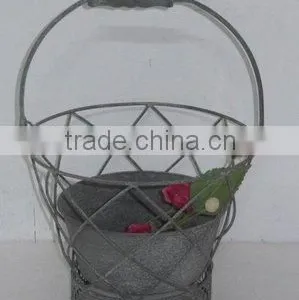 100775F- Round Metal Basket thumbnail-1