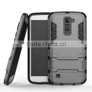 2 in 1 Tough Iron Man Armor Case Cover For LG K10 With Kickstand Case thumbnail-2