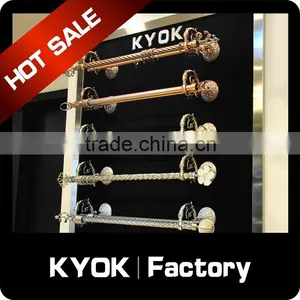 KYOK Classic Crystal Glass Curtain Finials Metal Curtain Hooks ,wrought Iron Curtain Rod Finials ,curtain Finials thumbnail-2