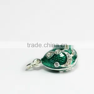 High Quality Green Metal Enamel Pendant thumbnail-1