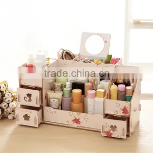 China Home&office Eco-friendly Foldable Wooden/plastic Desktop Storage Box thumbnail-6