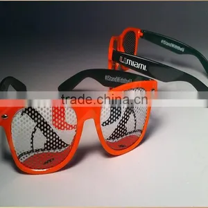 Nightclub Promo Pin Hole Sunglasses With Custom Logo Print thumbnail-5