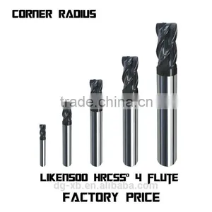 Solid Carbide Standard Size End Mills With Corner Radius, Carbide Cnc Cutting thumbnail-4